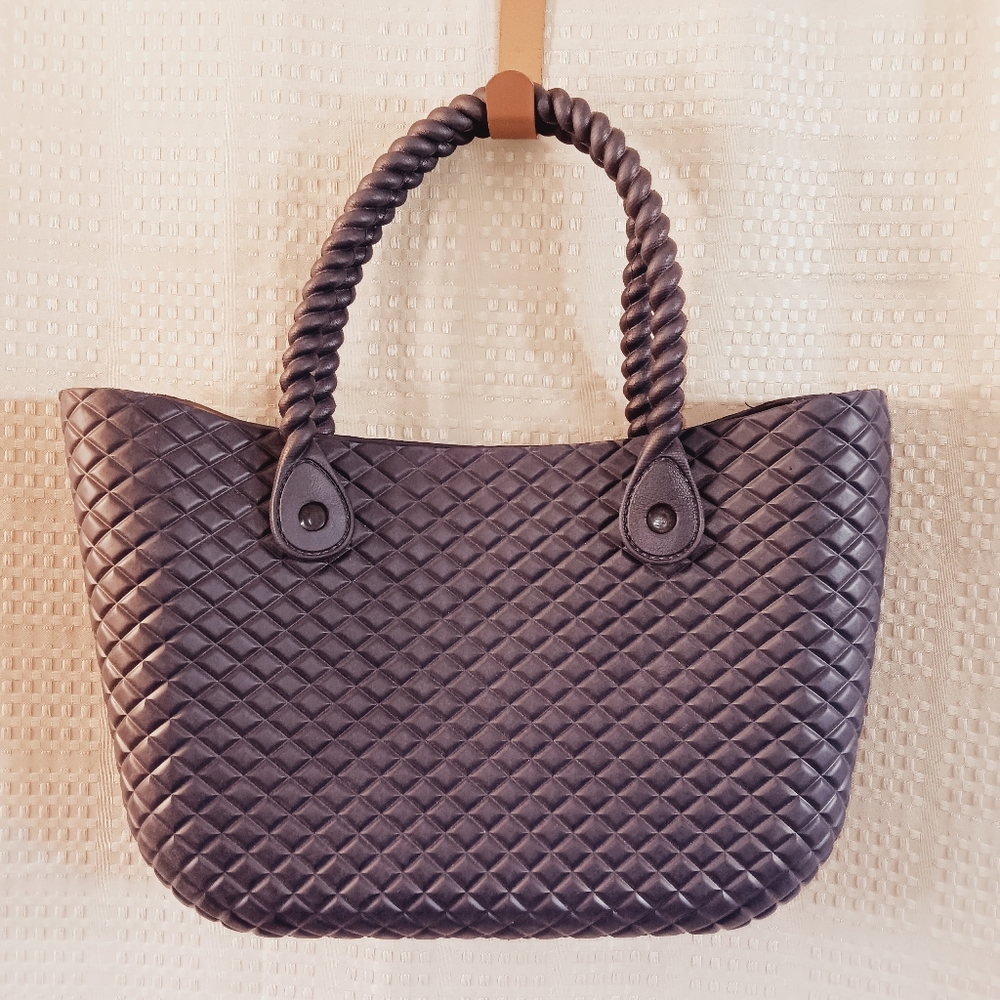 Loveclip Navy blue Rubber tote bag.